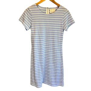 Sail To Sable Embroidered Stripe Short Sleeve T-Shirt Dress - size Small